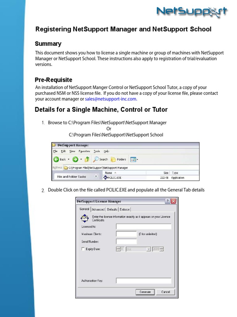NetSupport School License Registration Guide | PDF | Computer ...