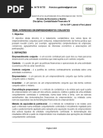Ficha nº 01 - Empreendimentos Conjuntos. Estudante