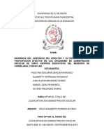 Incidencia del liderazgo del director en la participación de los organismos de administración escolar