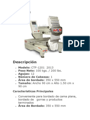 Ficha Tecnica Bordadora, PDF, Informática