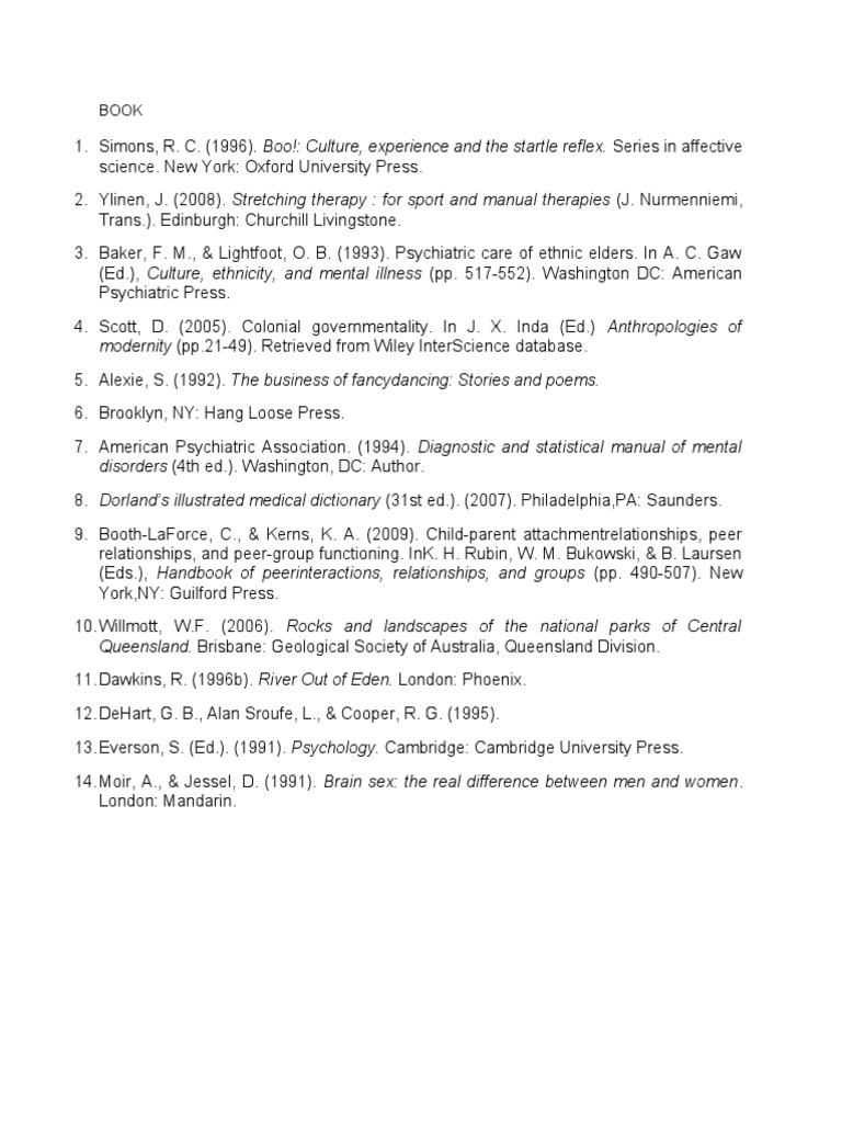 Academic References on Psychology and Health | PDF | Psychiatry ...