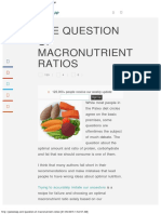The Question of Macronutrient Ratios - Paleo Leap