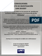 Convocatoria Estudiantes Proyecto 2019207 - Recurso Hídrico