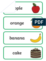 FOODS WORD CARDS