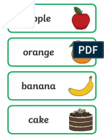 Foods Word Cards