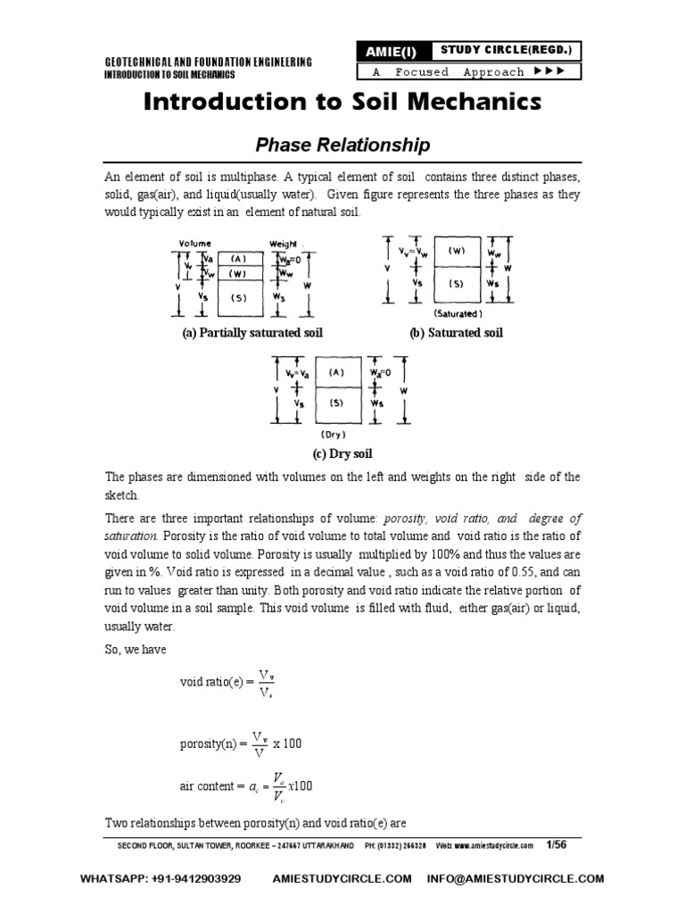 Soil Mechanics: Key Concepts and Calculations | PDF | Soil Mechanics | Soil
