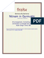 Nitnem Gurmukhi