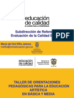 Taller de Orientaciones Pedagógicas para La Educación Artística7