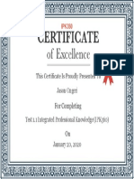 Integrated Professional Knowledge (IPK) 360 Certificate PDF
