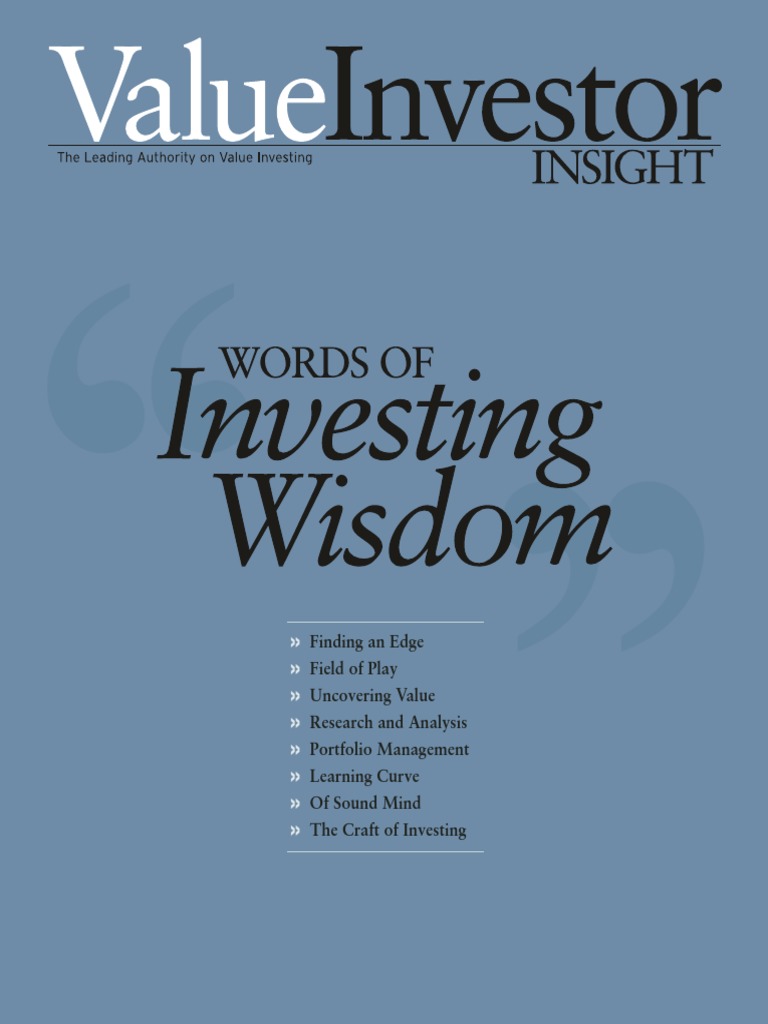 Value Investing Strategies & Insights | PDF