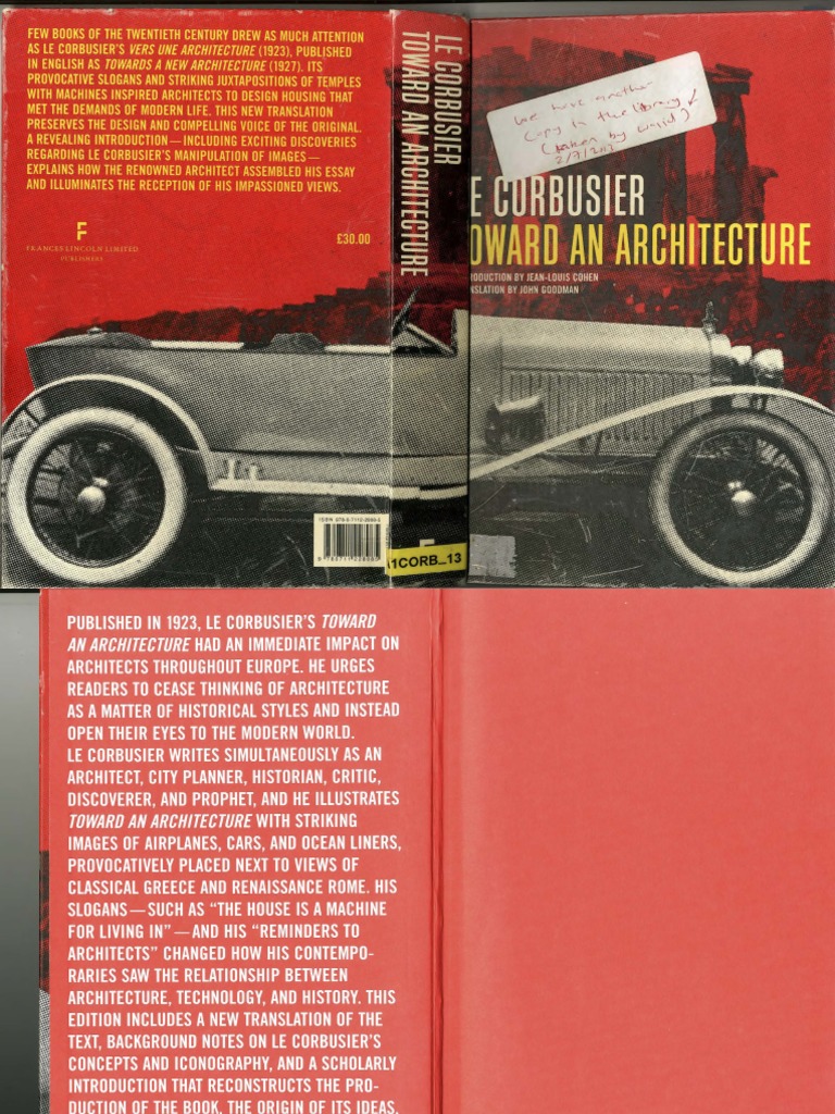 Toward An Architecture Le Corbusier