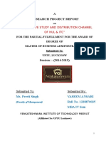 COMPARATIVE STUDY AND DISTRIBUTION CHANNEL OF HUL ITC Research Report Newkhj