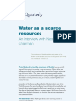 Water As Scarce Resource