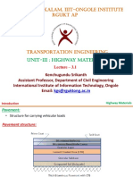 Transportation Engineering Unit-3 Lecture 3.1
