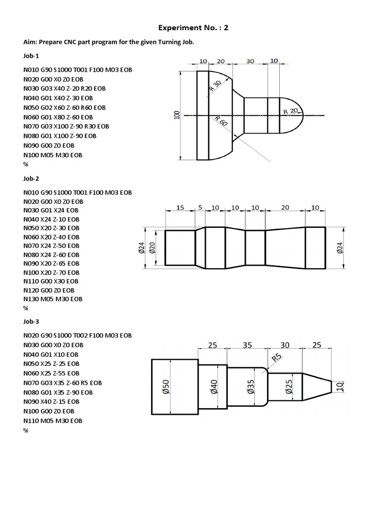 Experiment-2 Lathe Code | PDF | Technology & Engineering