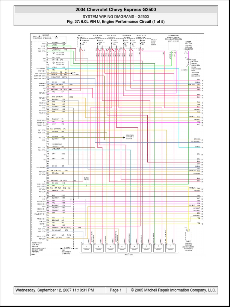 2004 Wiring Chev Express Van g2500 6.0L 1of5 PDF PDF