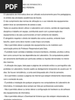 Regras do Laboratório