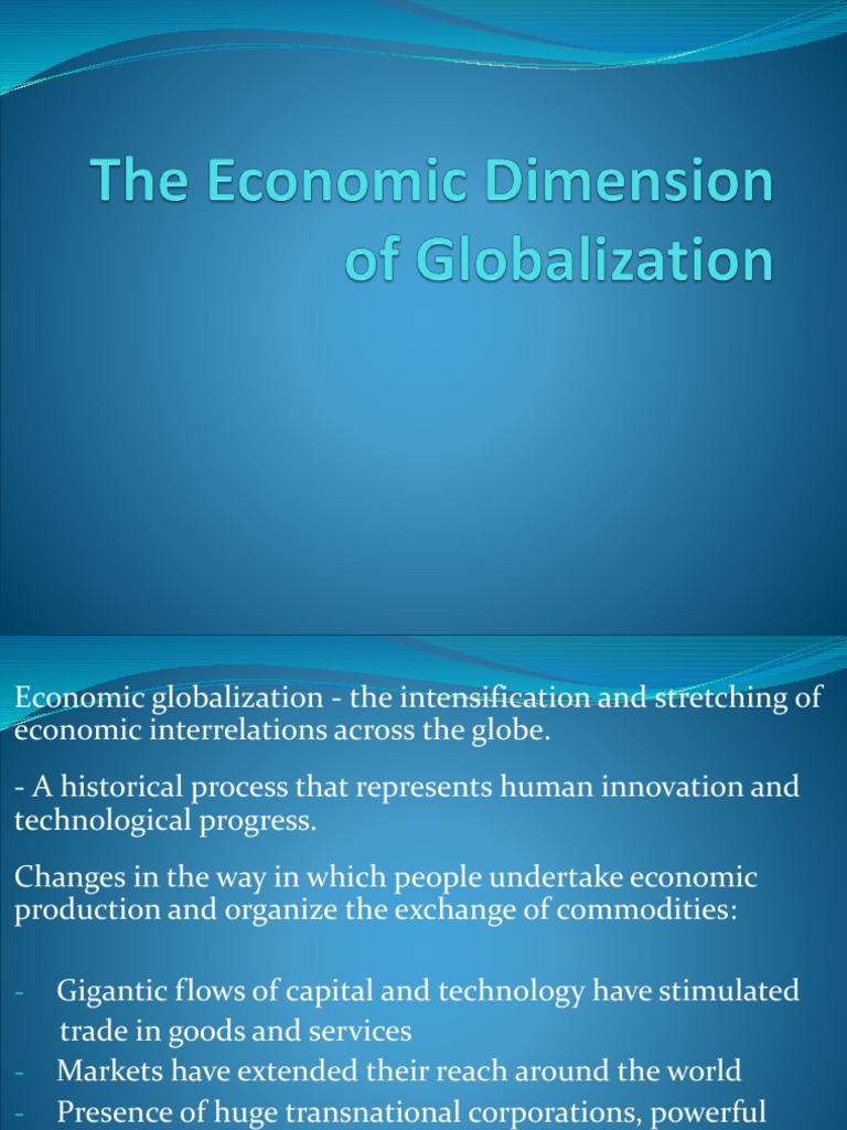Economic Dimensions of Globalization | PDF