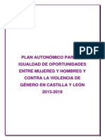 Plan Autonómico para La Igualdad de Oportunidades Entre Mujeres y Hombres y Contra La Violencia de Género