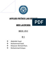 Applied Physics Lab Report (Mini-Launcher)