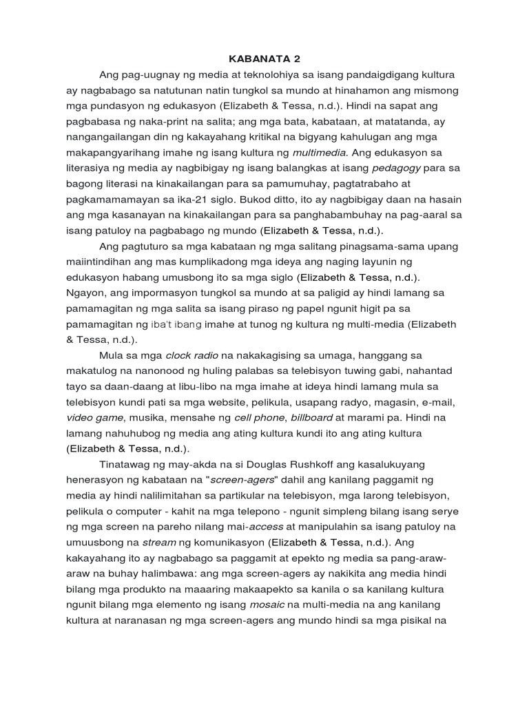 Filipino RRL | PDF