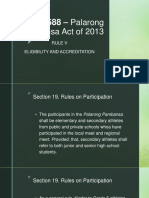 RA 10588 - Palarong Pambansa Act of 2013