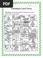 Winter Holiday Activity Pack Guessthe Christmas Carol Trivia Game