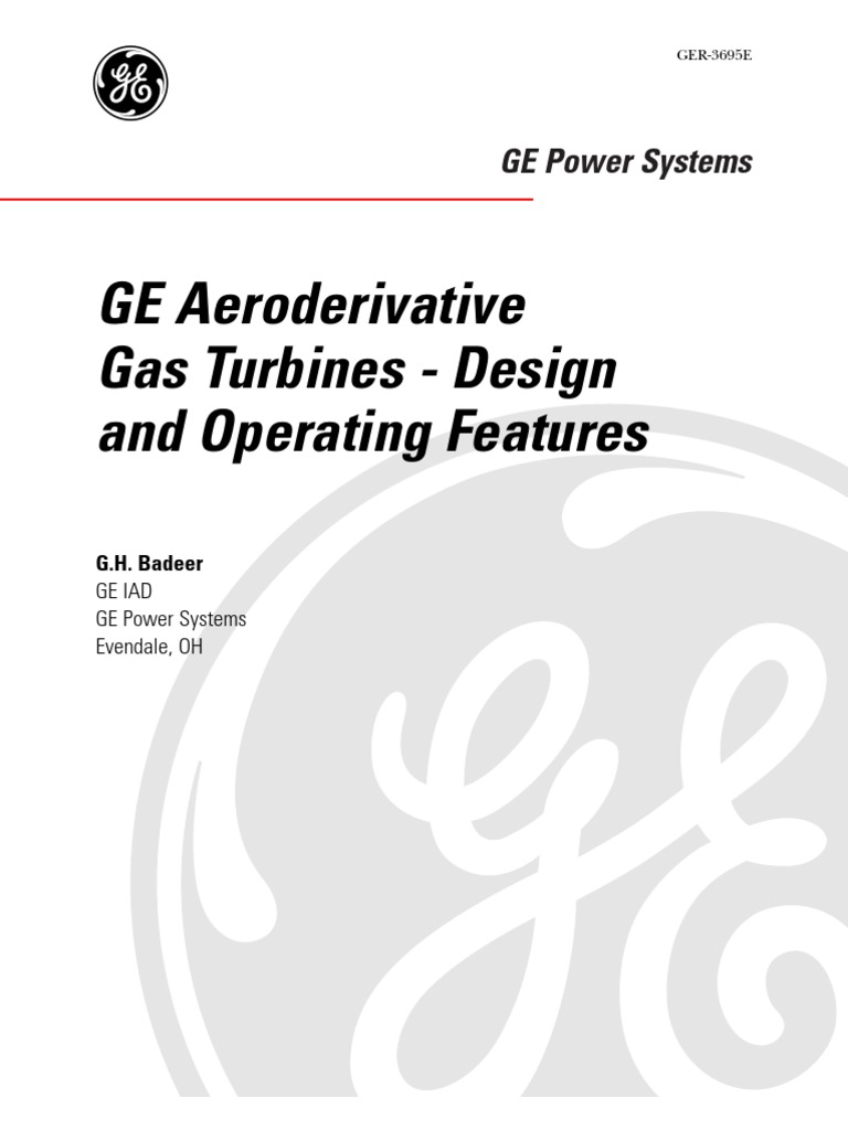 GE Aeroderivative Gas Turbines Overview | PDF | Gas Turbine | Turbine