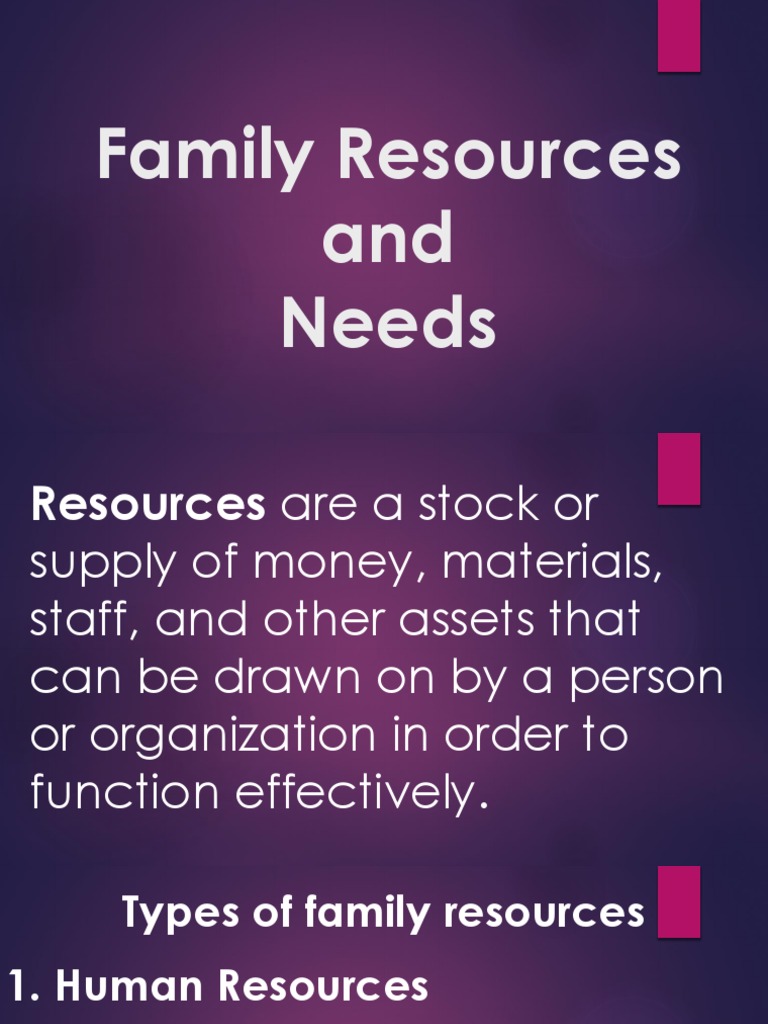 Types of Family Resources Explained | PDF
