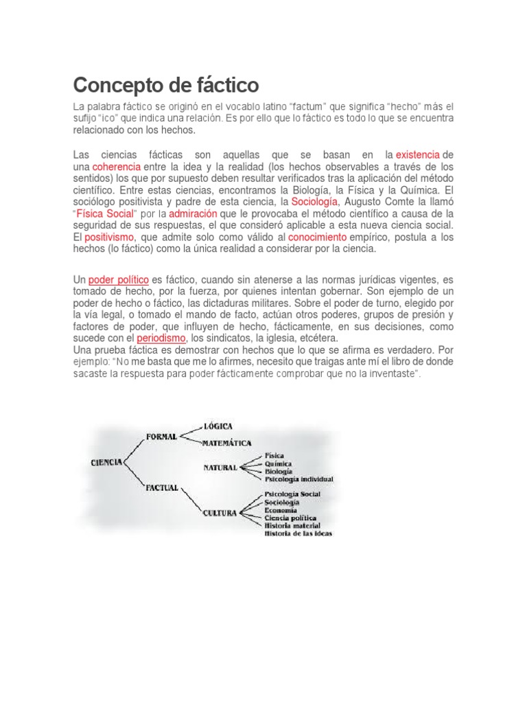 Significado y uso de fáctico | PDF | Política | Ciencias sociales