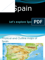 Spain Physical and Outline Maps of Spain The Europe Map of Spain