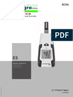 Instrucciones Medidor de Temperatura y Humedad Termohigrometro bc06