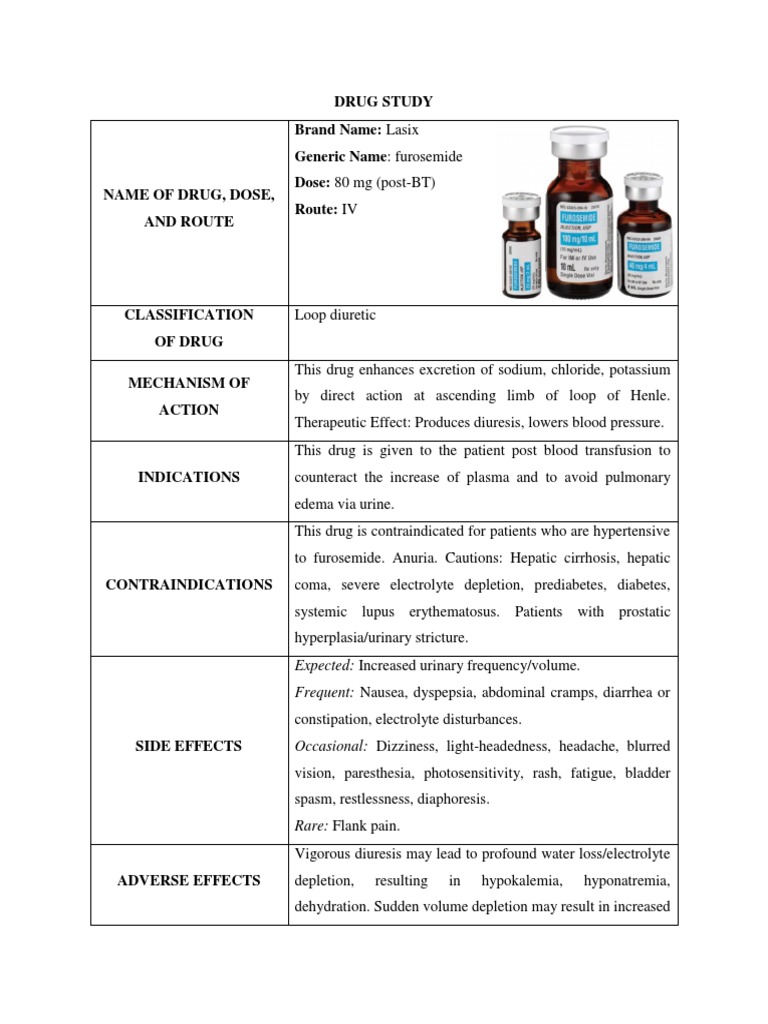 generic brand of lasix