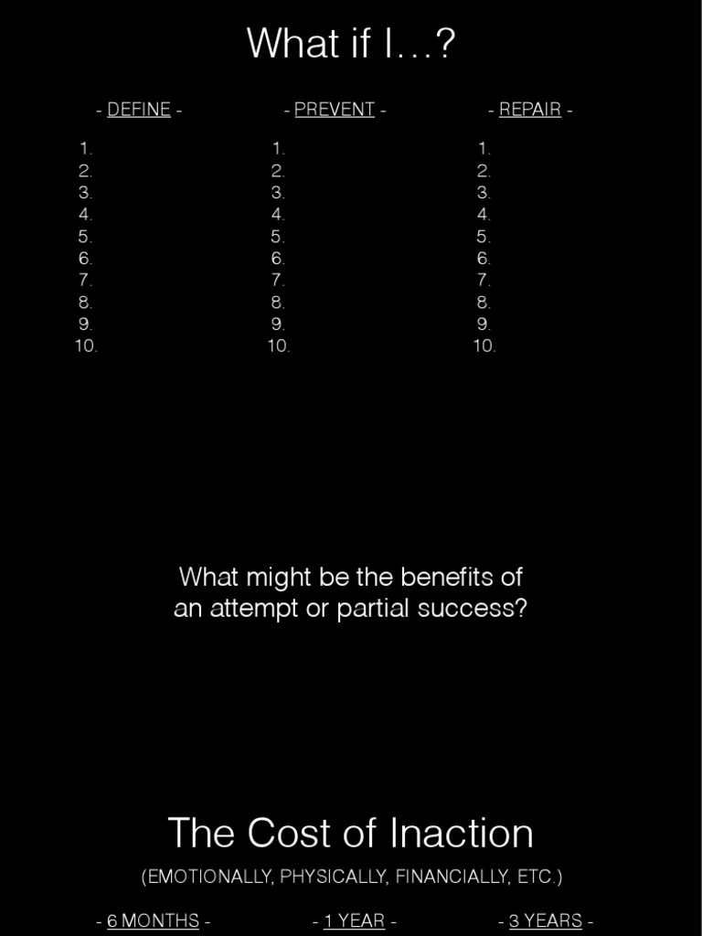 Tim Ferriss' Fear Setting Worksheet | PDF | Career & Growth