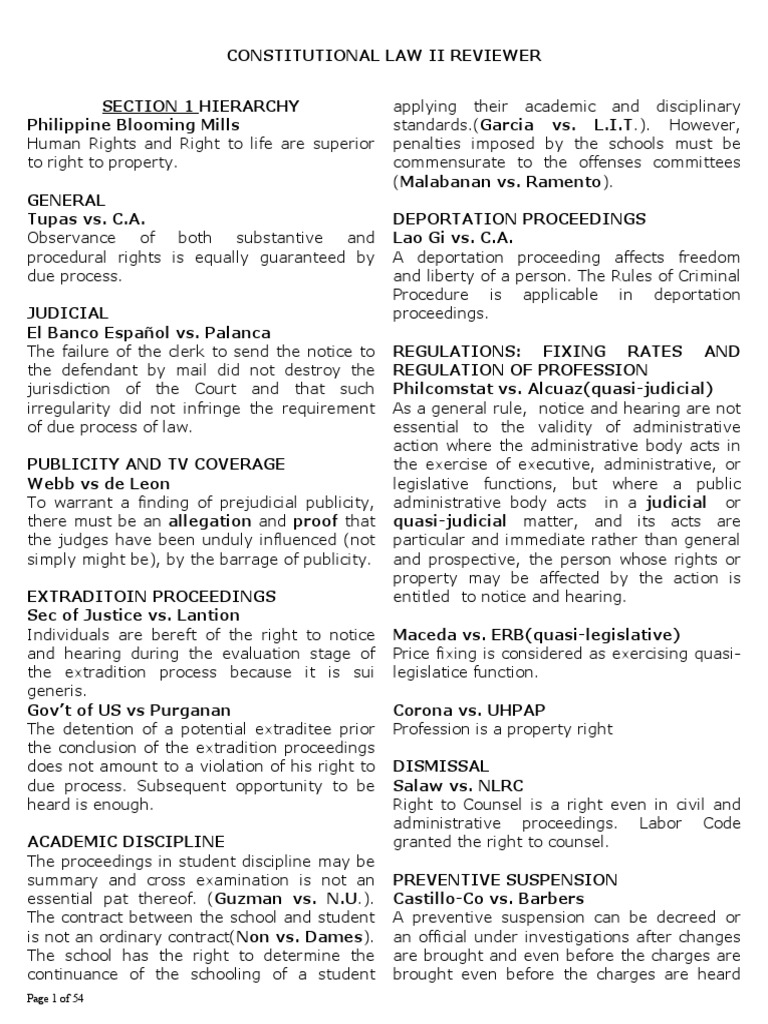 Constitutional Law II Reviewerpdf PDF | PDF | Search Warrant | Prior ...