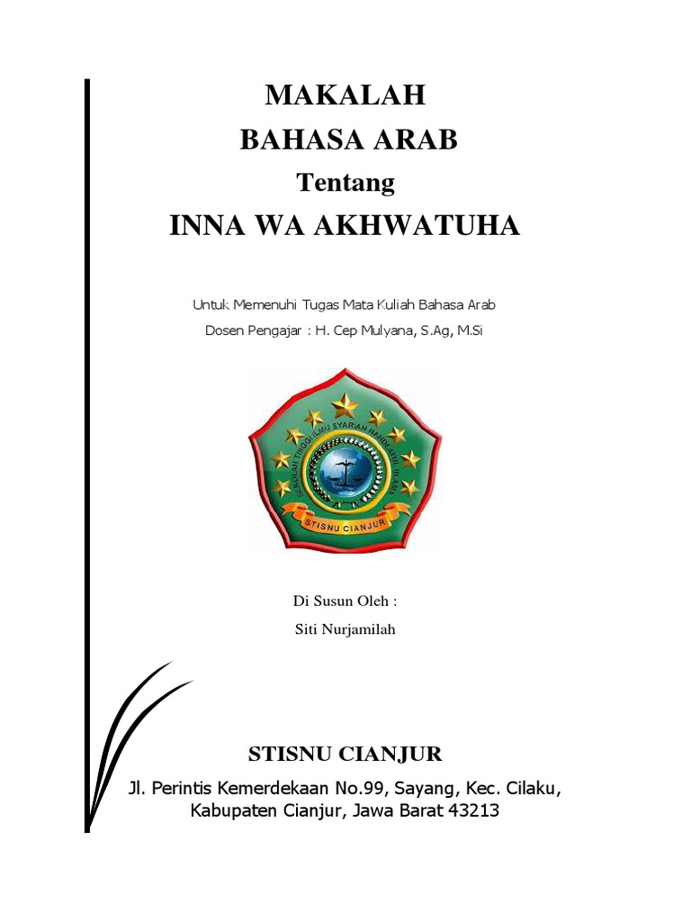 Makalah Bahasa Arab Pdf