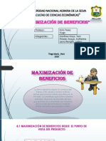 Maximización de beneficios en la Universidad Nacional Agraria de la Selva