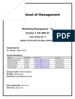 FORE School of Management: Marketing Management - II Section # (D) IMG IV