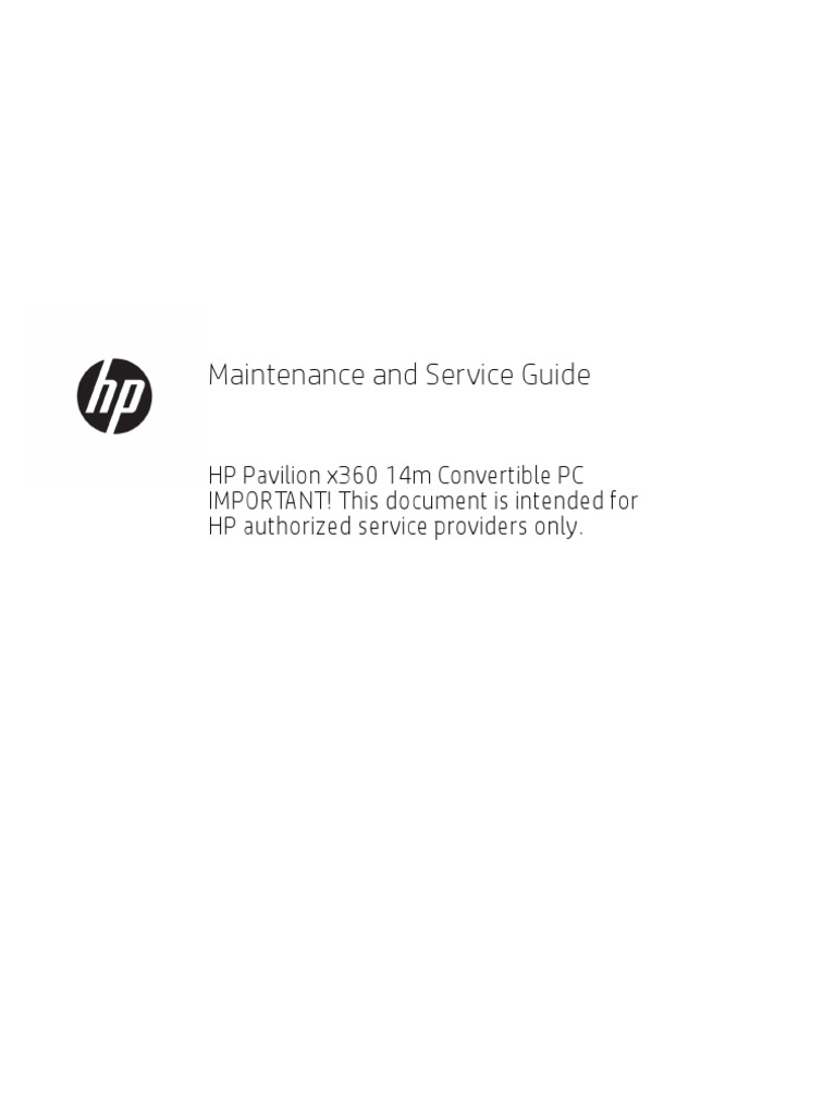Maintenance And Service Guide Hp Pavilion X360 14 Cd0009la 3px67la Pdf Solid State Drive Usb