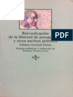 Reivindicaci N de La Libertad de Pensamiento y Otros Escritos Pol Ticos PDF