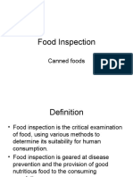 Food Inspection: Canned Foods