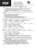 Midterm Exam in Statistics and Probability Grade 11