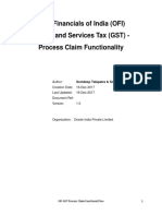 OFI GST Process Claim Functional Document