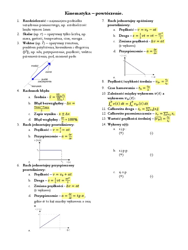 Ruch Jednostajny Prostoliniowy Zadania Klasa 7 Pdf