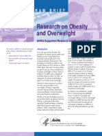 Research On Obesity and Overweight: Program Brief