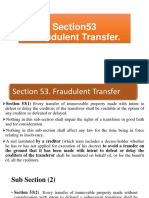 Fraudulent Transfer Section 53 Summary