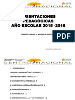 Orientaciones Pedagógicas 2015 2016