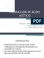 PRODUCCIÓN DE ÁCIDO ACÉTICO