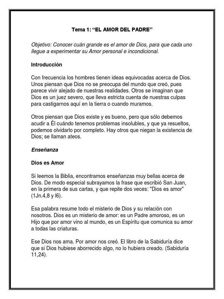 El Amor del Padre en el Kerigma | PDF | Amor | Dios