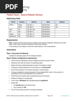 16.5.1 Packet Tracer - Secure Network Devices